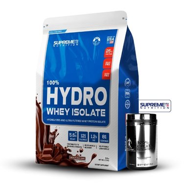 100% HYDRO WHEY ISOLATE CHOCOLATE 5.5LB+CREATINA KEVIN LEVRONE 500GR