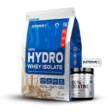 100% HYDRO WHEY ISOLATE VAINILLA 5.5LB+CREATINA UNIVERSE NUTRITION 250GR