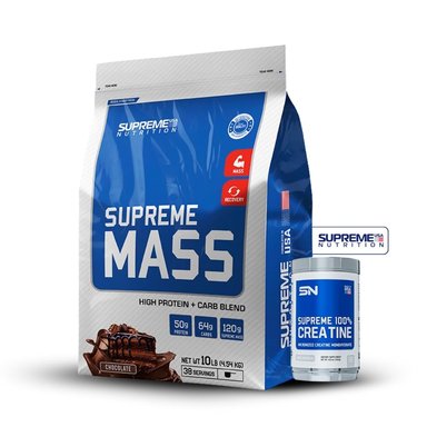 SUPREME MASS 10LB CHOCOLATE+CREATINA SUPREME NUTRITION 250GR