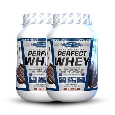 Perfect Whey 2 lb Bluhealth Nutrition Chocolate Pack X2