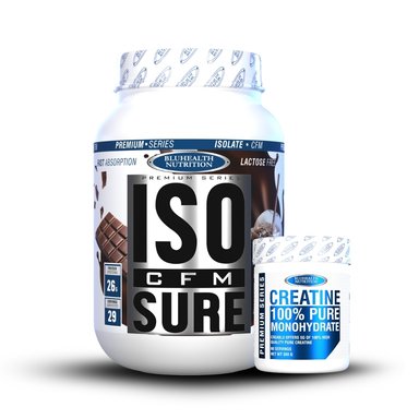 Iso Cfm Sure 2 lb Bluhealth Nutrition  Chocolate + Creatina 300gr