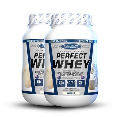 Perfect Whey 2 lb Bluhealth Nutrition Vainilla Pack X2