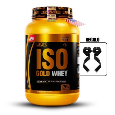ISO GOLD WHEY 2.43LBS RICH CHOCOLATE+STRAPS