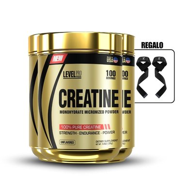 CREATINA MONOHIDRATA LEVEL PRO 250GR PACK X3