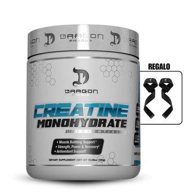 CREATINA MONOHIDRATADA DRAGON PHARMA 300G+STRAPS
