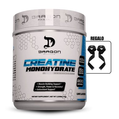 CREATINA MONOHIDRATADA DRAGON PHARMA 1KG+STRAPS