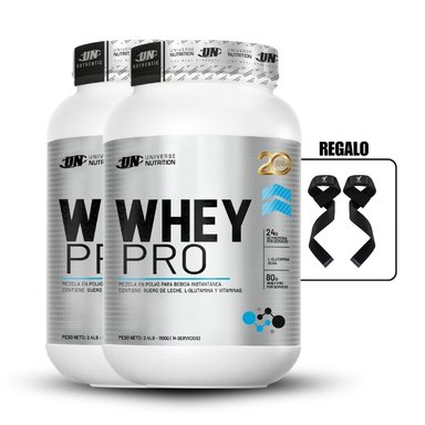 WHEY PRO 1.1 KG CHOCOLATE PACK X2+STRAPS