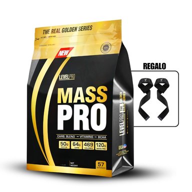 MASS PRO 10LBS VANILLA CREME+STRAPS