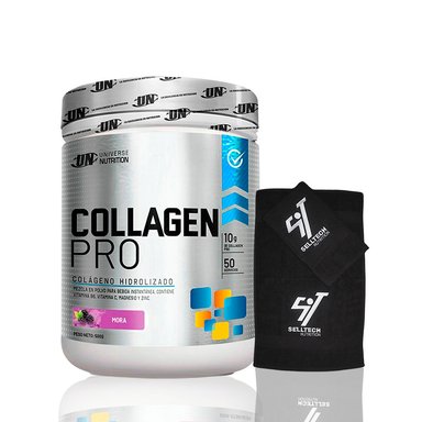COLÁGENO UNIVERSE NUTRITION COLLAGEN PRO 500GR MORA +TOALLA