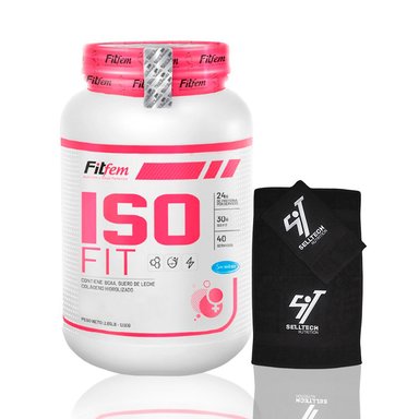 PROTEÍNA FITFEM ISO FIT 1.2KG CHOCOLATE + TOALLA