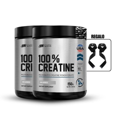 CREATINA MONOHIDRATADA UNIVERSE NUTRITION 150GR PACK X2+STRAPS