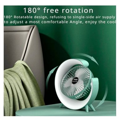 VENTILADOR DE MESA PORTATIL G ESCITORIO LAMPARA LUCES RGB - 5