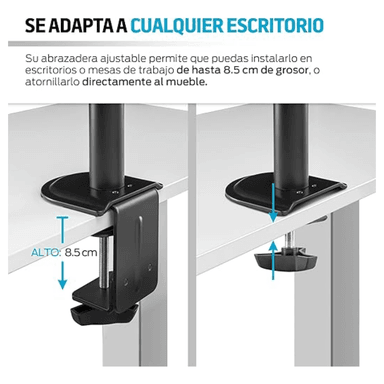 SOPORTE ESCRITORIO 17 A 32 PULGADAS RACK BASE PARA MONITOR INCLINABLE - 4