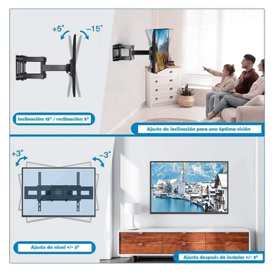RACK SOPORTE 40 - 80 PULGADAS DOBLE BRAZO PARA TV - 5