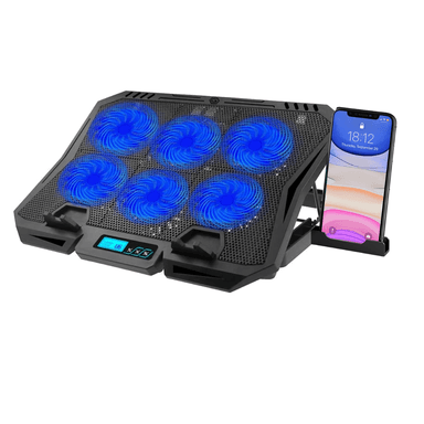 SOPORTE BASE COOLER VENTILADOR PARA LAPTOP NOTEBOOK 6 VENTILADORES X6A - 1