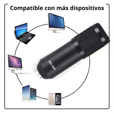 MICRÓFONO PROFESIONAL CONDENSADOR ANTIPOP GRABACIONES LIVES PODCAST - 3
