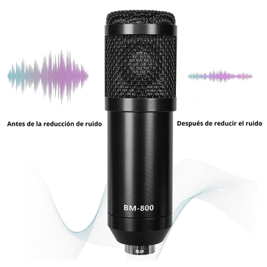 MICRÓFONO PROFESIONAL CONDENSADOR ANTIPOP GRABACIONES LIVES PODCAST - 5
