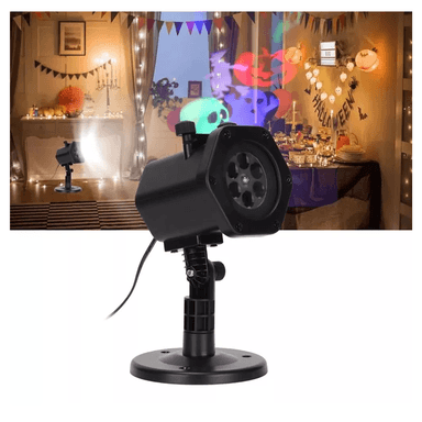 LUCES NEGRO NAVIDAD PROYECTOR GIRATORIO CON LED 12 DIAPOSITIVAS - 5