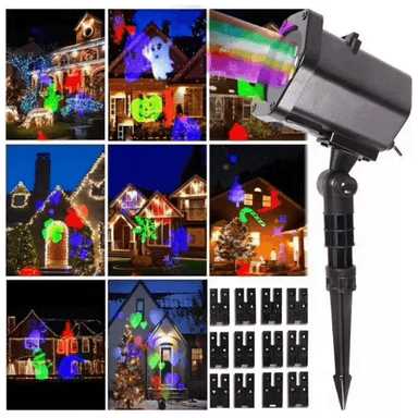 LUCES NEGRO NAVIDAD PROYECTOR GIRATORIO CON LED 12 DIAPOSITIVAS - 6