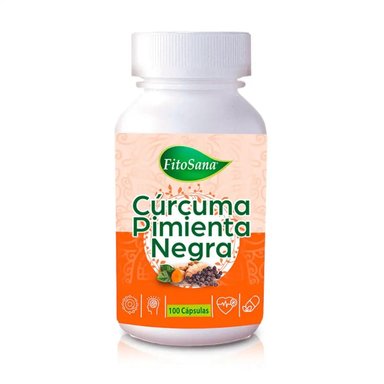 SUPLEMENTO FITOSANA CÚRCUMA CON PIMIENTA NEGRA 100 CÁPSULAS