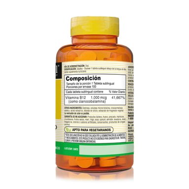 SUPLEMENTO MASON NATURAL B 12 1000 MCG 100 TABLETAS SUBLINGUALES - 2