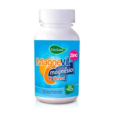SUPLEMENTO FITOSANA MAGNEVIT C CITRATO DE MAGNESIO Y CAMU CAMU 100 CÁPSULAS