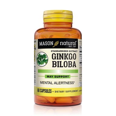 GINKGO BILOBA EXTRACTO ESTANDARIZADO 60MG (60 CÁPSULAS) – MASON NATURAL