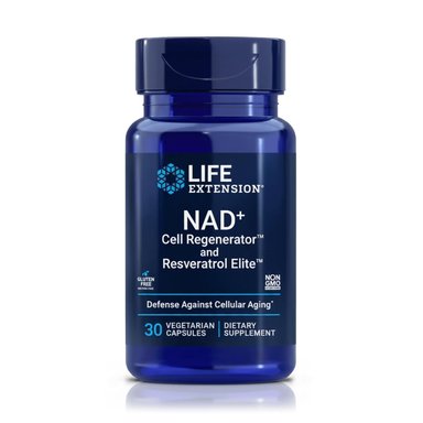 NAD+ REGENERADOR CELULAR + RESVERATROL 300MG (30 CÁPSULAS) – LIFE EXTENSION