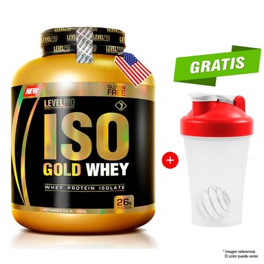 PROTEÍNA LEVEL PRO ISO GOLD WHEY 3KG VAINILLA + REGALO