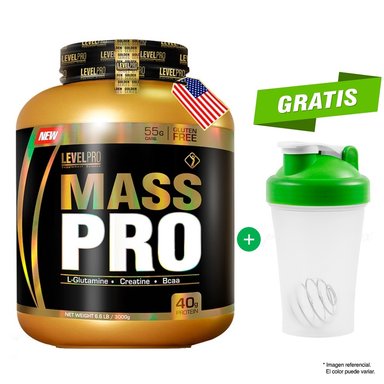 PROTEÍNA LEVEL PRO MASS PRO 3KG VAINILLA SUERO DE LECHE