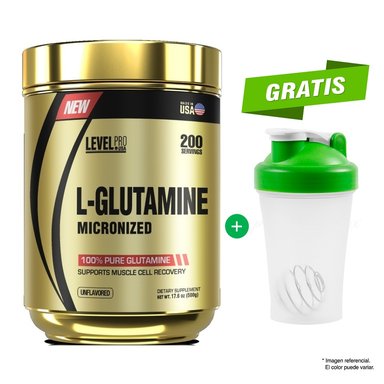 GLUTAMINA 500 GR LEVEL PRO AMERICANA