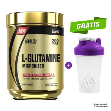 GLUTAPURE LEVEL PRO 500 GRAMOS + SHAKER