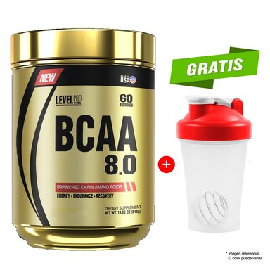BCAA 8.0 LEVEL PRO 540 GRAMOS CITRUS PUNCH + SHAKER