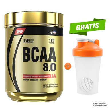 BCAA 8.0 LEVEL PRO 1080 GRAMOS FRUIT PUNCH + SHAKER