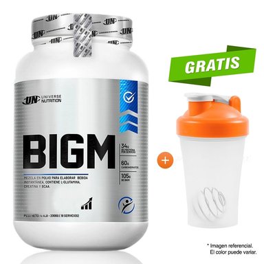 BIGM 2000 GR / 2 KG - UN COOKIES AND CREAM + SHAKER