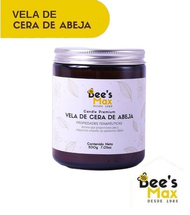 VELA BEES MAX CERA DE ABEJA CANDLE PREMIUM 200 G
