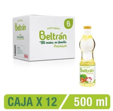 ACEITE SOYA BELTRÁN 500 ML CAJA 12 UNIDADES - 1