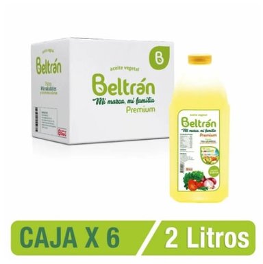 ACEITE SOYA BELTRÁN PREMIUM 2 LT CAJA 6 UNIDADES - 1