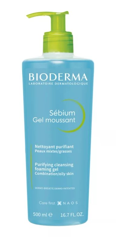 LIMPIADOR BIODERMA SEBIUM GEL MOUSSANT 500 ML - 1