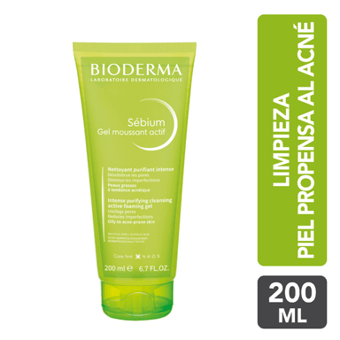 BIODERMA LIMPIADOR SEBIUM GEL MOUSSANT ACTIF -200ML -ACNEICA - 1
