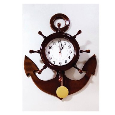 RELOJ DE PARED CON PENDULO TIPO RETRO VINTA. ANCLA ESTILO MEDITERRÁNEO