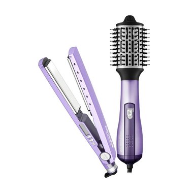 COMBO DE PLANCHA BABYLISS PRO IONICA + CEPILLO HOT AIR STYLING