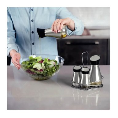 SET DE DISPENSADORES  TRAMONTINA DE ACEITE VINAGRE SAL Y PIMIENTA
