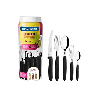SET. CUBIERTOS TRAMONTINA  X30 PZ IPA.