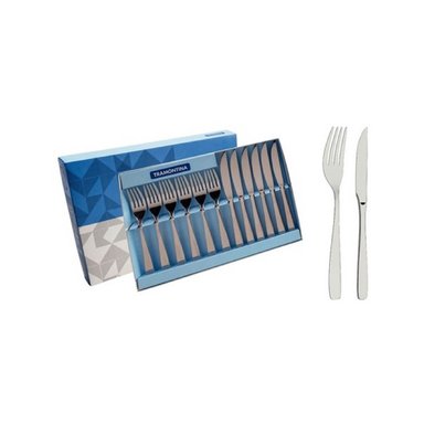 SET. CUBIERTOS  TRAMONTINA  X12 PZ  ASADO. ACE.INOX. PROFESIONAL