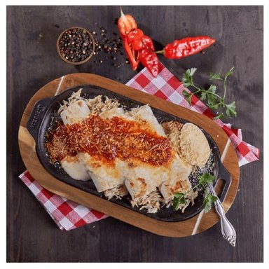 PLANCHA OVALADA VICTORIA  HIERRO FUNDIDO 34X17 CM