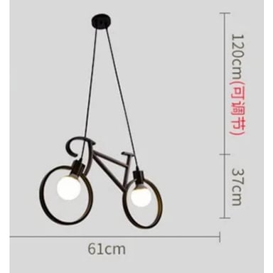 LÁMPARA COLGANTE LDTBB09 NEGRO BICICLETA INCLUYE 2 FOCOS LED - 3