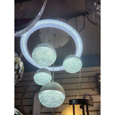 LÁMPARA TECHO LDTLHMAD5 BLANCO LED ESFERA 4 LUCES - 2
