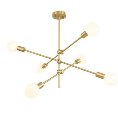 LÁMPARA TECHO LTMM6N09 DORADO MONACO 6 SOCKETS - 3