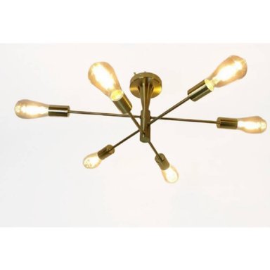 LÁMPARA TECHO CEMLIGHTING LTPD001 DORADO PARIS 6 SOCKETS